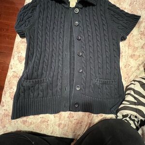 Women's Cable Knit Sweater - Black